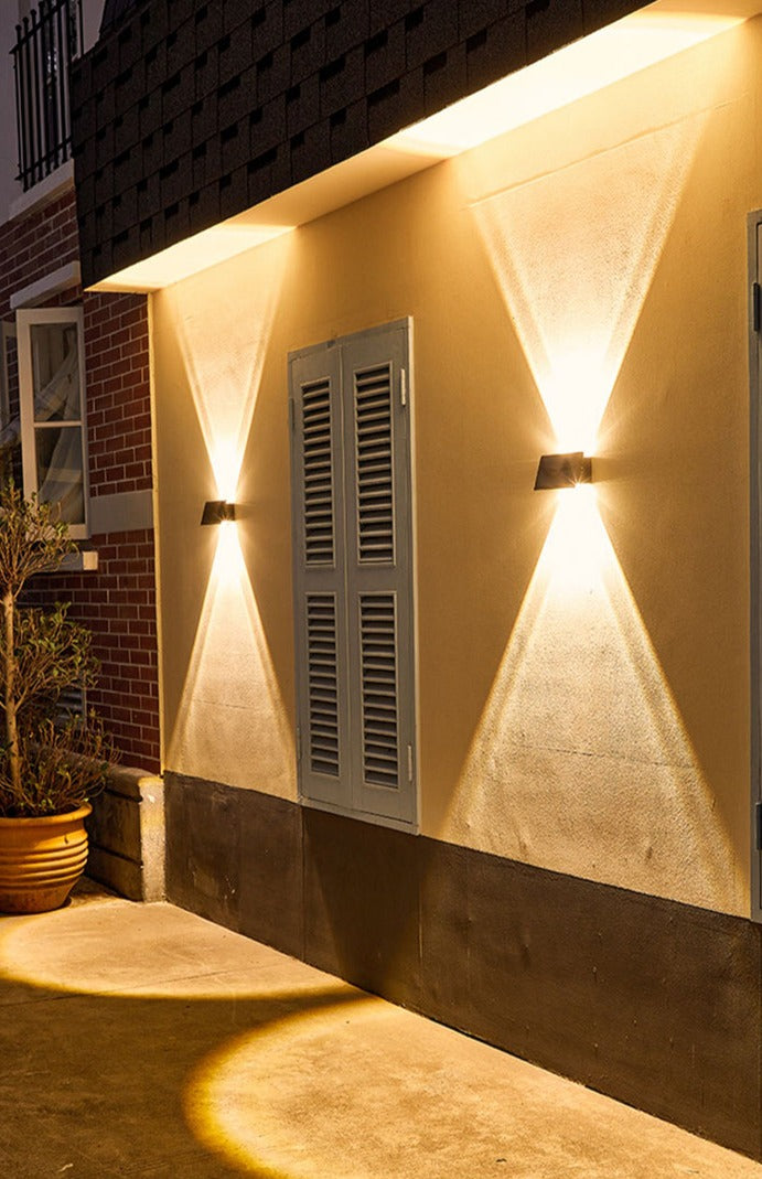 Elegant modern solar wall light for stylish outdoor areas
