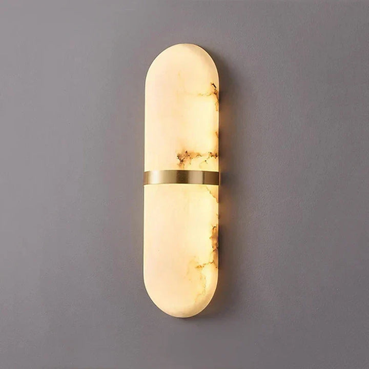 Scandinavian modern LED wall light with stone look for living room