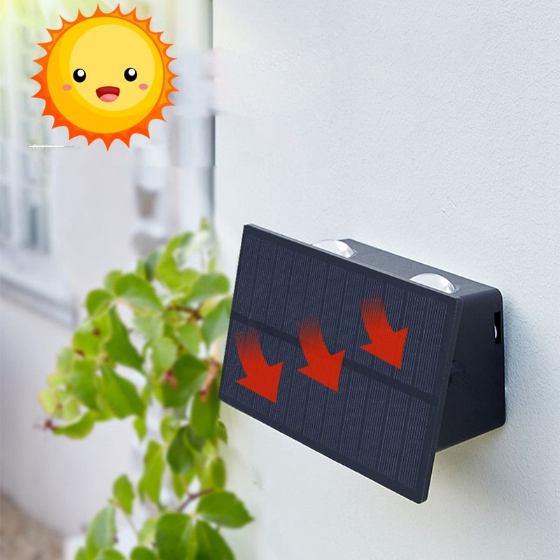 Elegant modern solar wall light for stylish outdoor areas