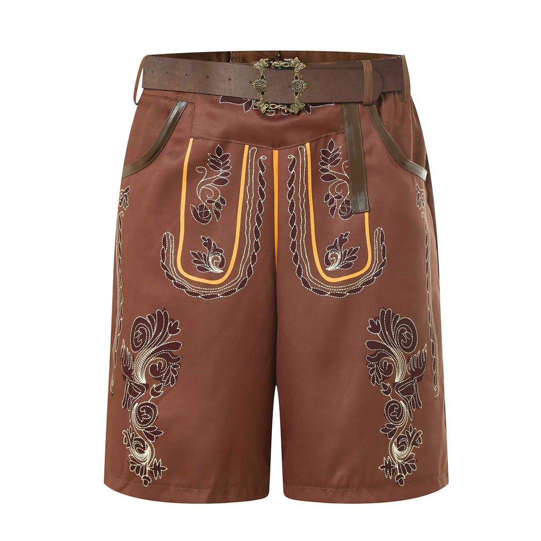 Men's traditional shorts with embroidered design