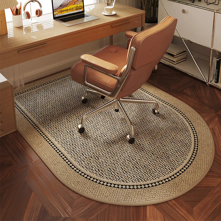 Non-slip carpet mat for desk areas in a modern design