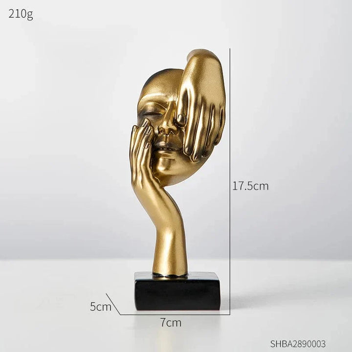 Deko Skulptur Resin Abstraktes Gesicht
