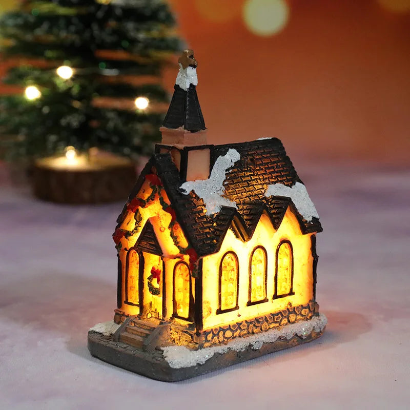 Beleuchtete LED-Weihnachtskirche für festliche Dekoration