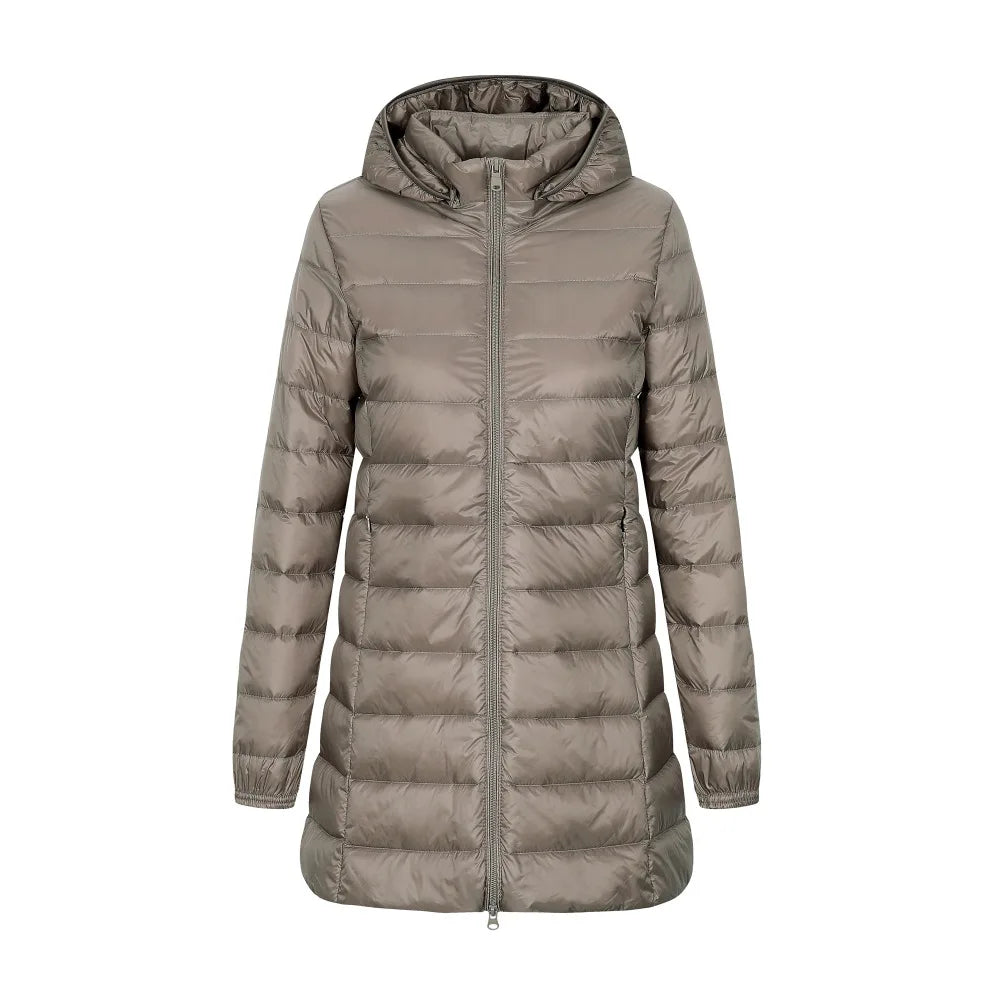 Women's Winter Down Jacket Long with Hood