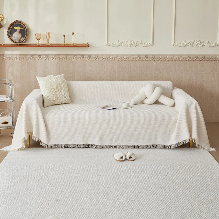 Breathable cotton sofa throw for stylish living spaces