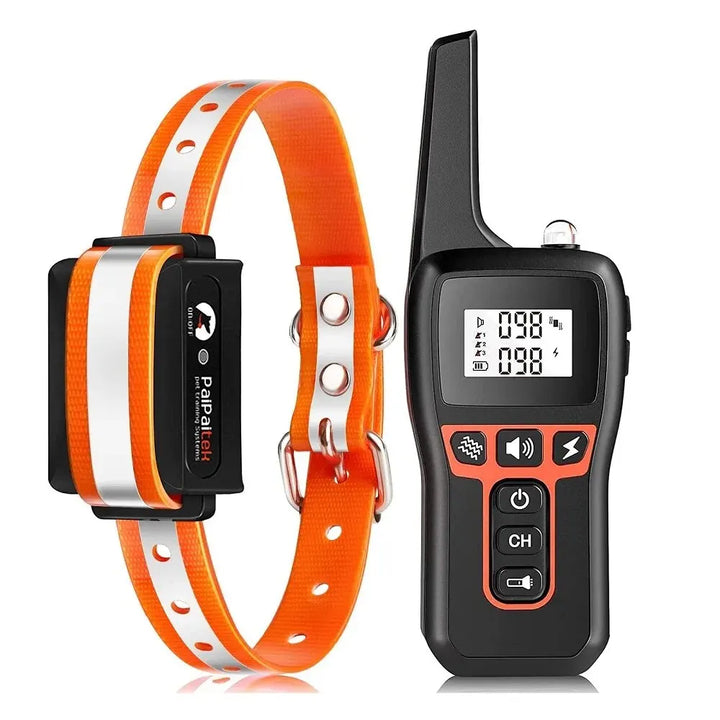 Waterproof dog training collar with remote control and anti-bark function