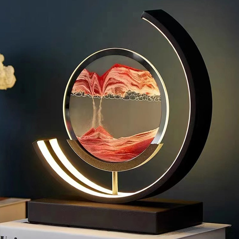 Calming Sand Art Table Lamp - Peaceful Home Decoration