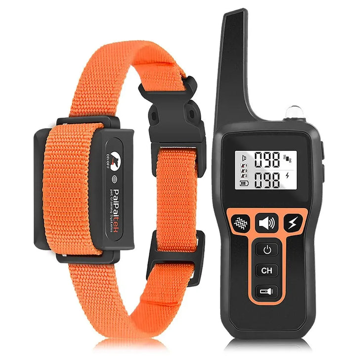 Waterproof dog training collar with remote control and anti-bark function
