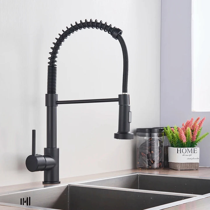 Modern kitchen faucet with pull-out spray head