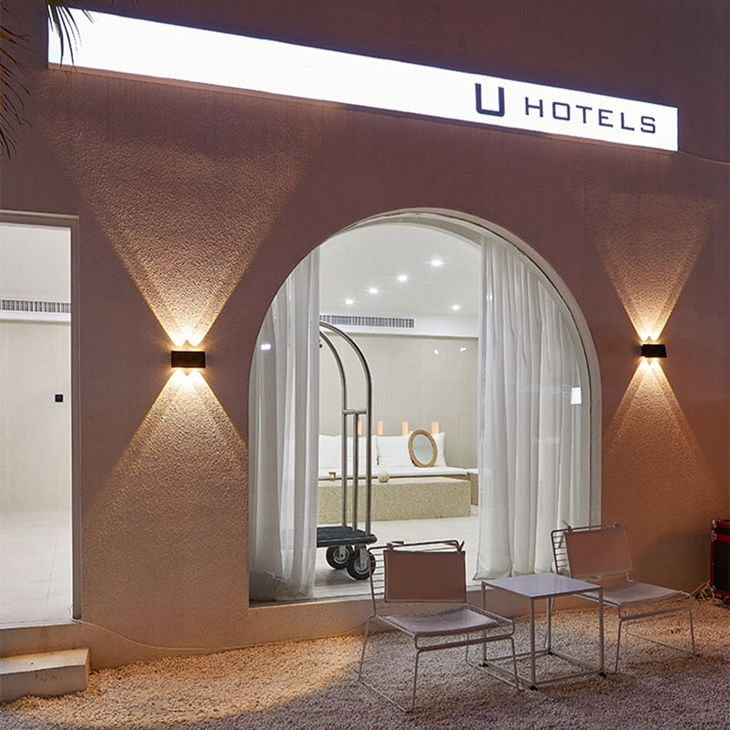 Elegant modern solar wall light for stylish outdoor areas