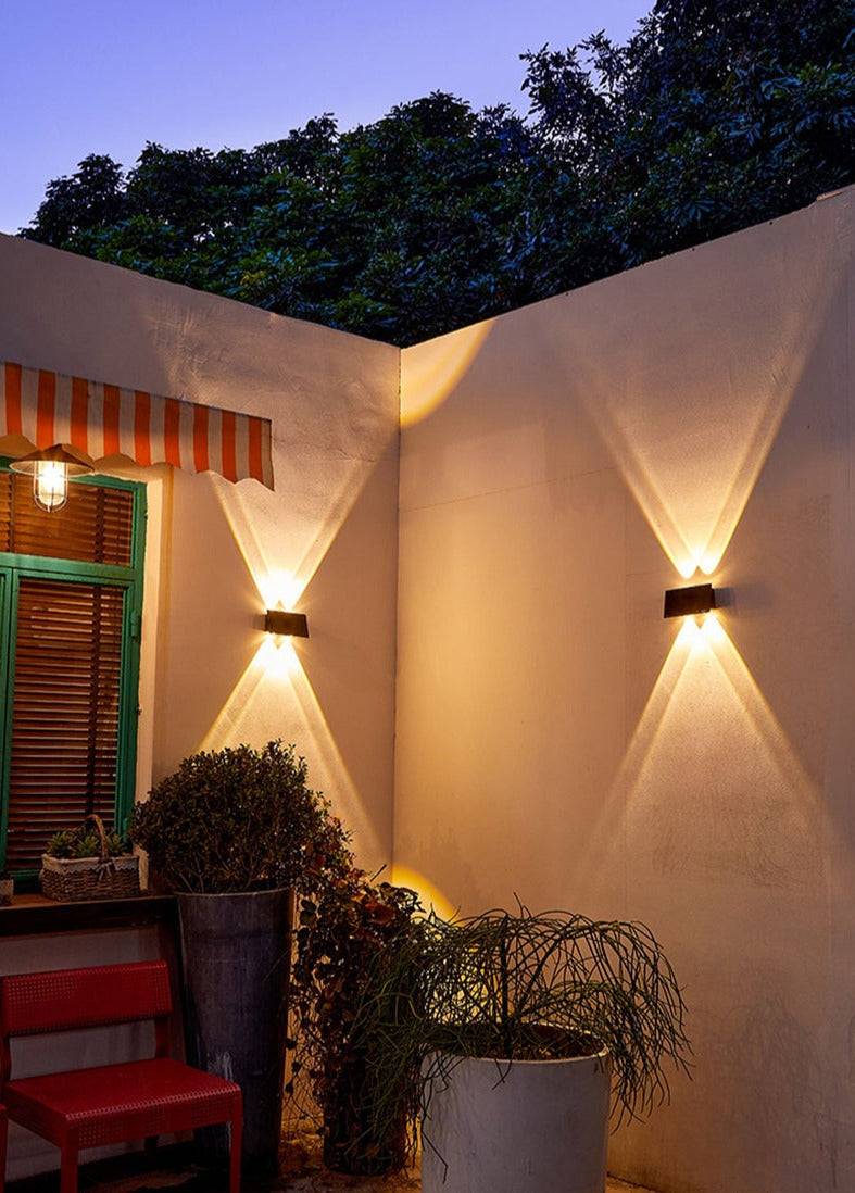 Elegant modern solar wall light for stylish outdoor areas