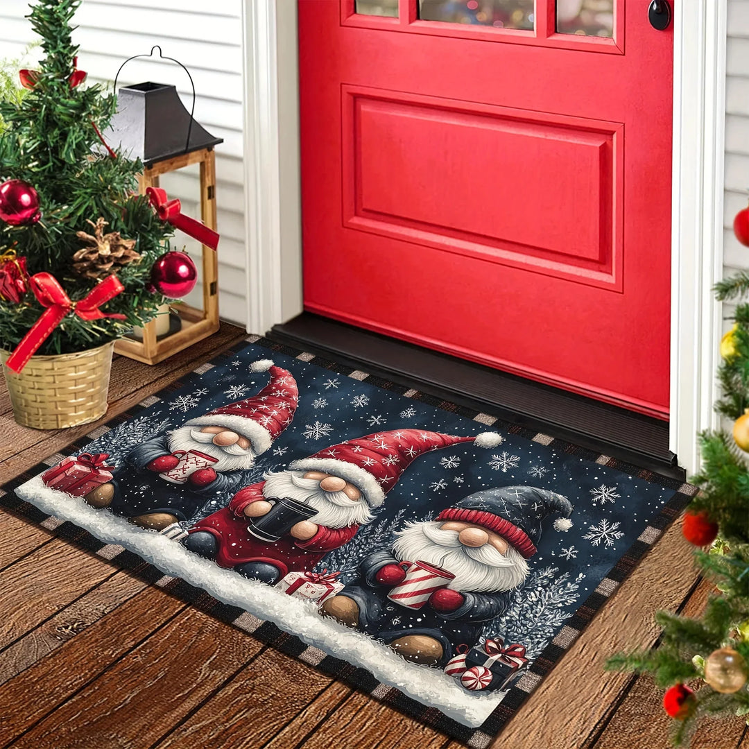 Christmas doormat with elf motif for entrance area and hallway