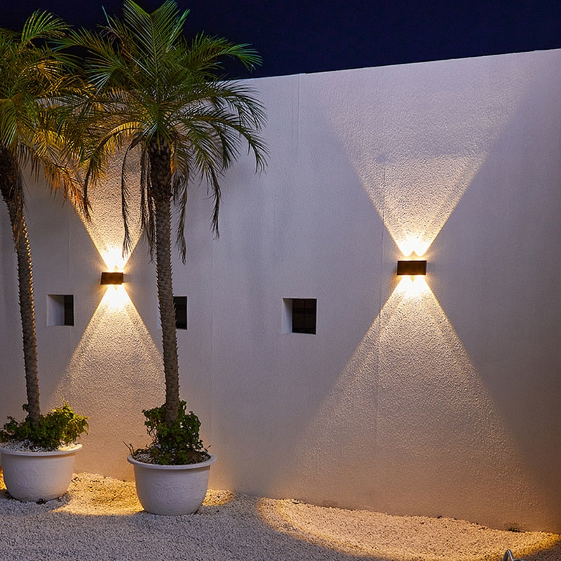 Elegant modern solar wall light for stylish outdoor areas