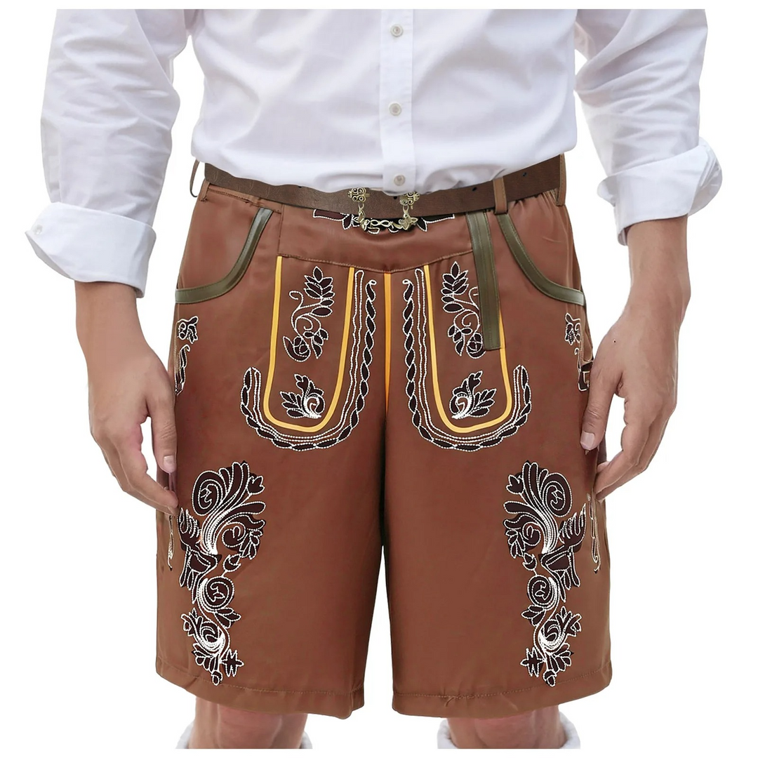 Men's traditional shorts with embroidered design