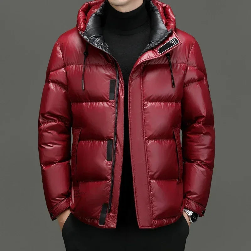 Herren Puffer Winterjacke Mit Kapuze