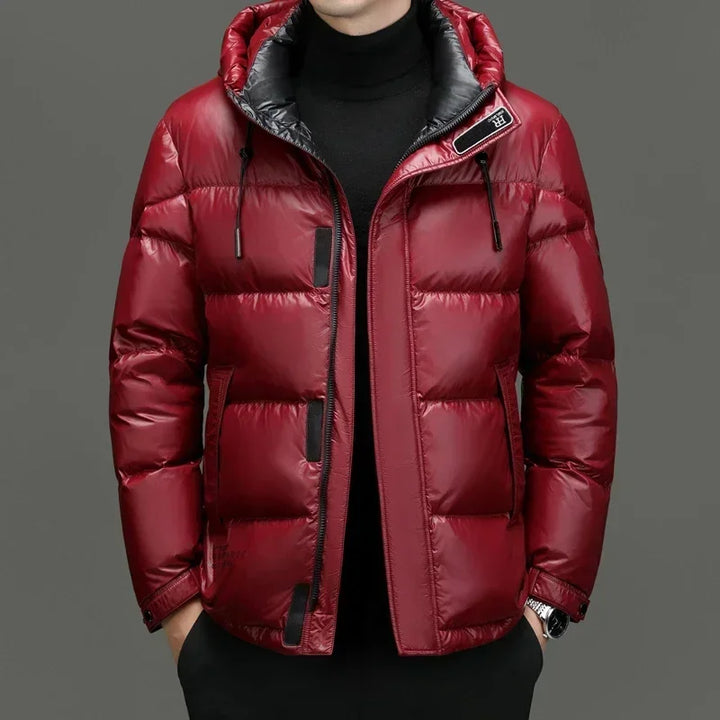 Herren Puffer Winterjacke Mit Kapuze