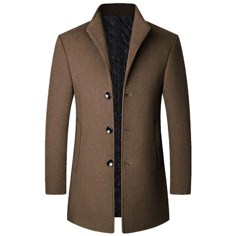 Men's single-breasted quilted coat 