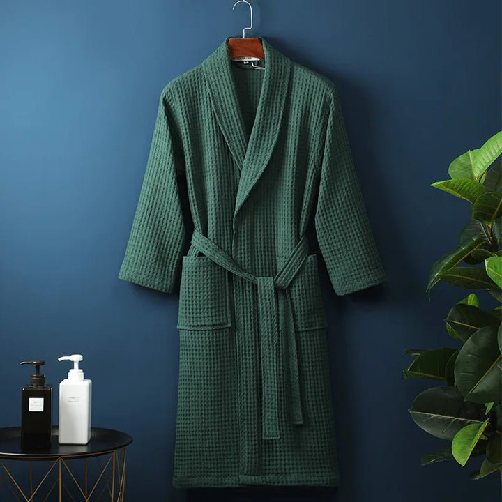 Breathable waffle bathrobe for women &amp; men