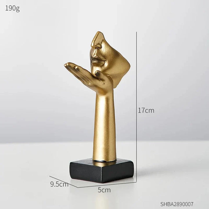 Deko Skulptur Resin Abstraktes Gesicht