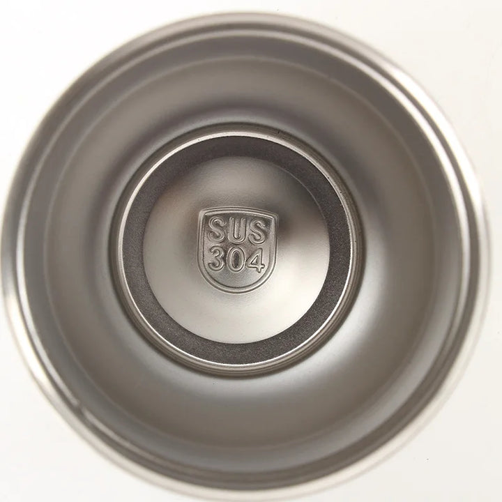 Insulated stainless steel drinking cup with handle &amp; lid