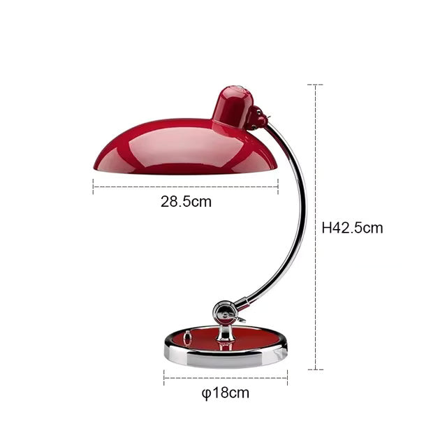 Table lamp with elegant iron arch