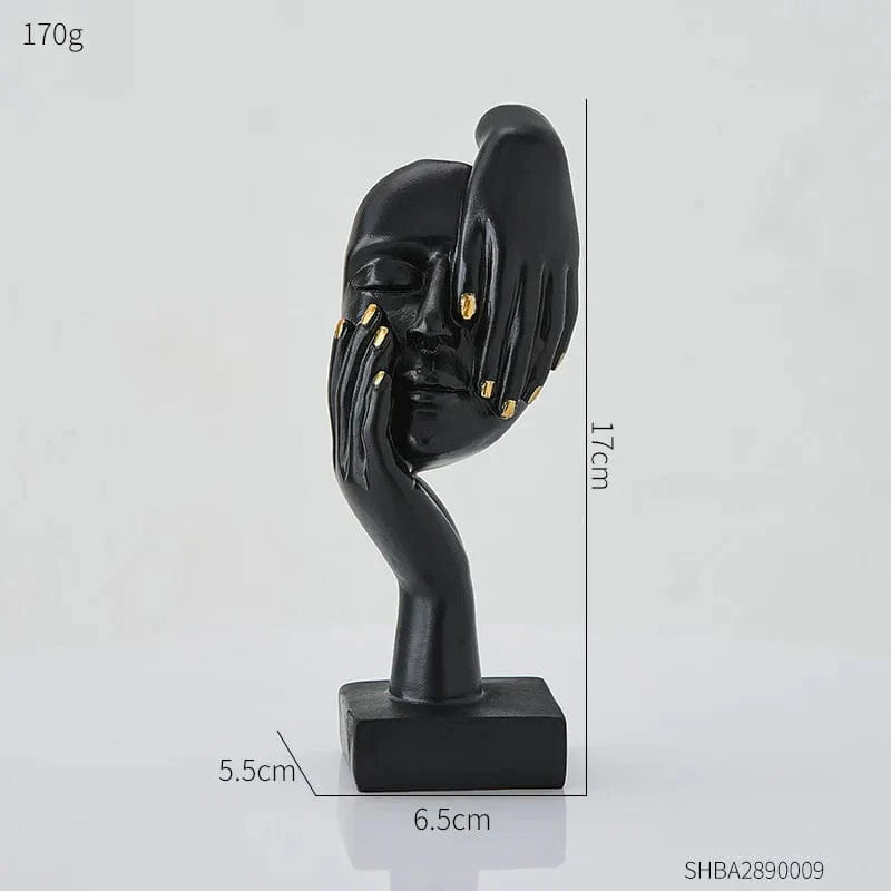 Deko Skulptur Resin Abstraktes Gesicht