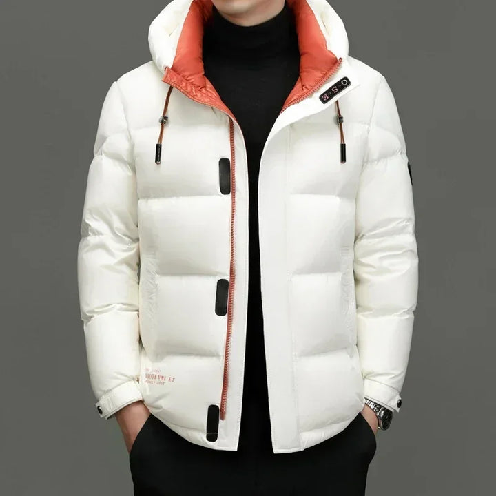 Herren Puffer Winterjacke Mit Kapuze