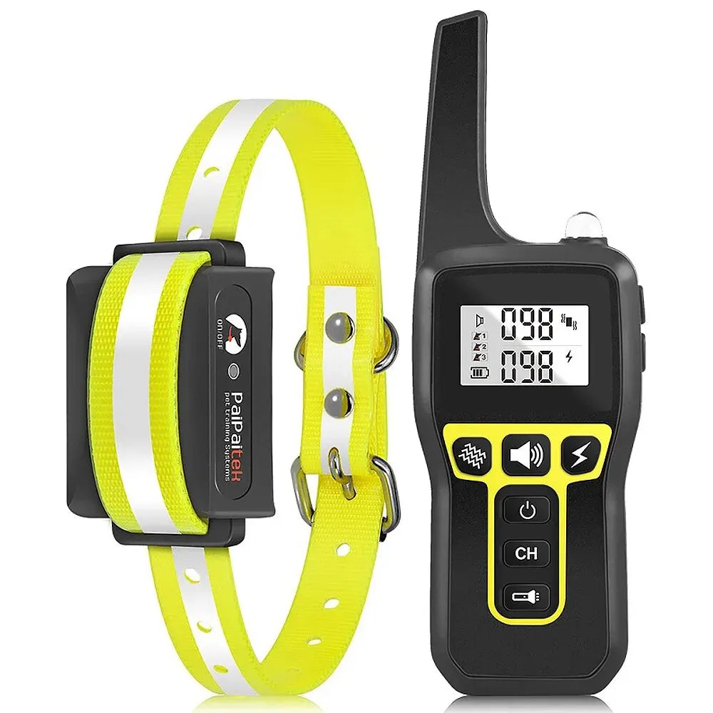 Waterproof dog training collar with remote control and anti-bark function