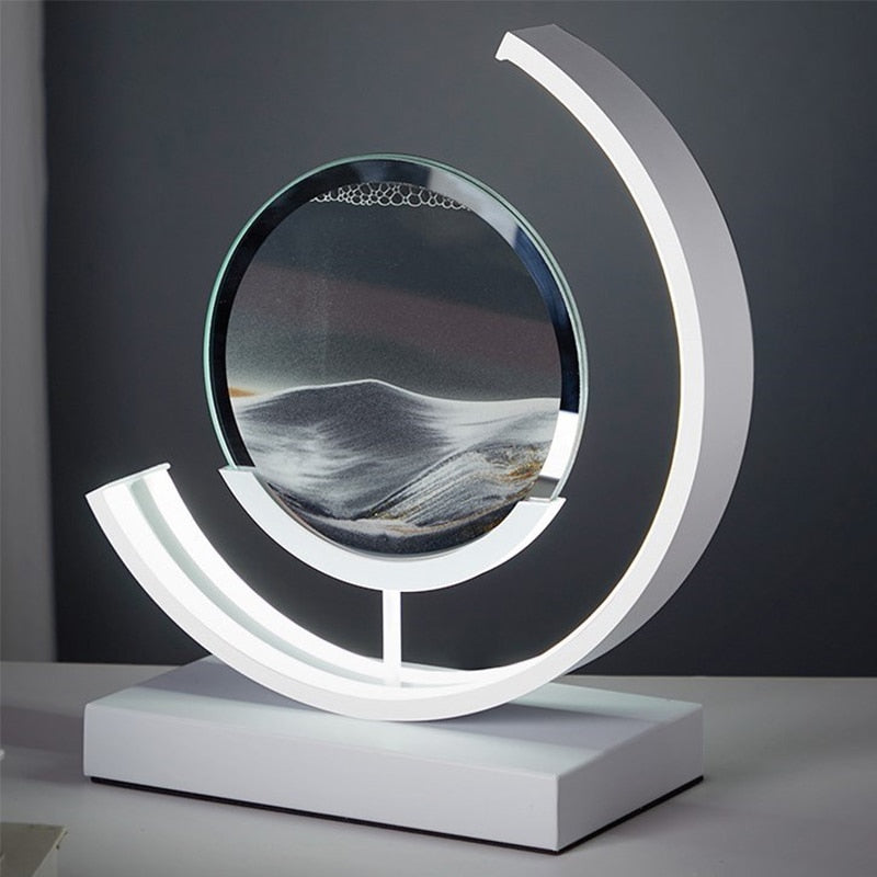 Calming Sand Art Table Lamp - Peaceful Home Decoration