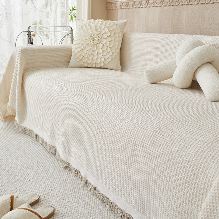 Breathable cotton sofa throw for stylish living spaces