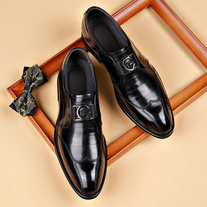 Men's Leather Shoes with Handcrafted Design