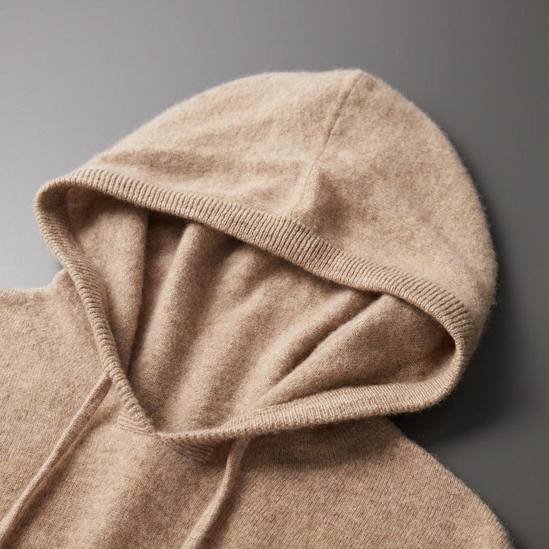 Men's Merino Wool Hoodie with a Modern Cut