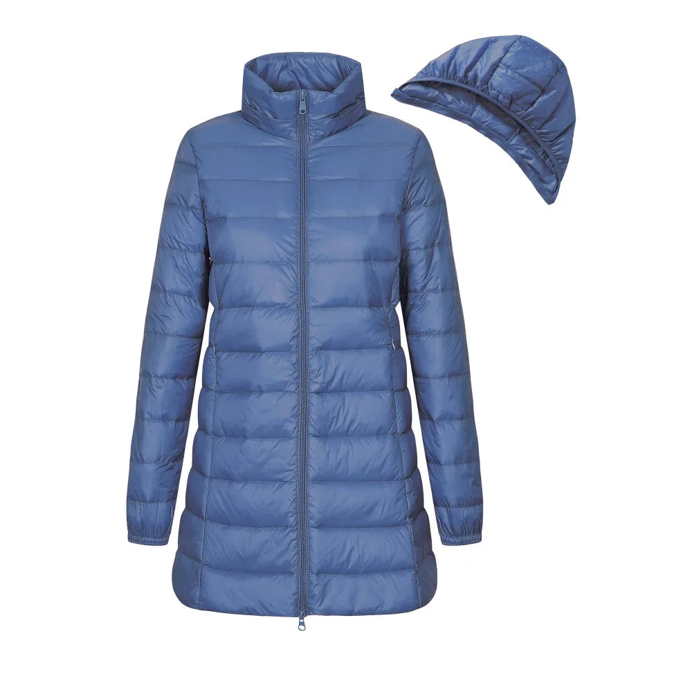 Women's Winter Down Jacket Long with Hood