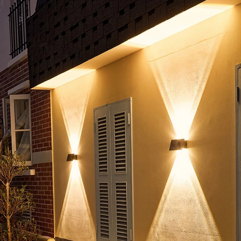 Elegant modern solar wall light for stylish outdoor areas