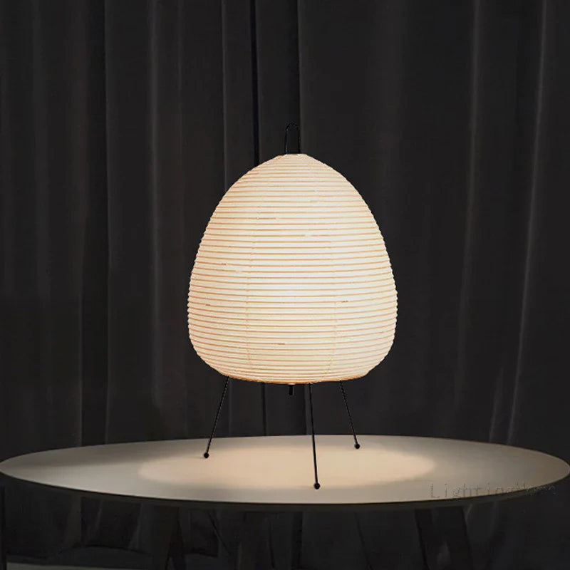 Japanese rice paper lamp – Minimalist design &amp; soft light for tranquil rooms