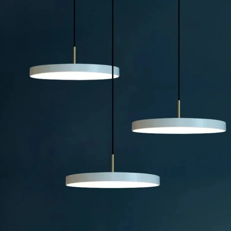 Modern pendant light in a flat design for dining area and kitchen