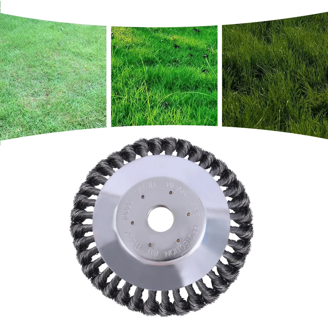 High-performance weed brush head for brushcutters for efficient garden maintenance