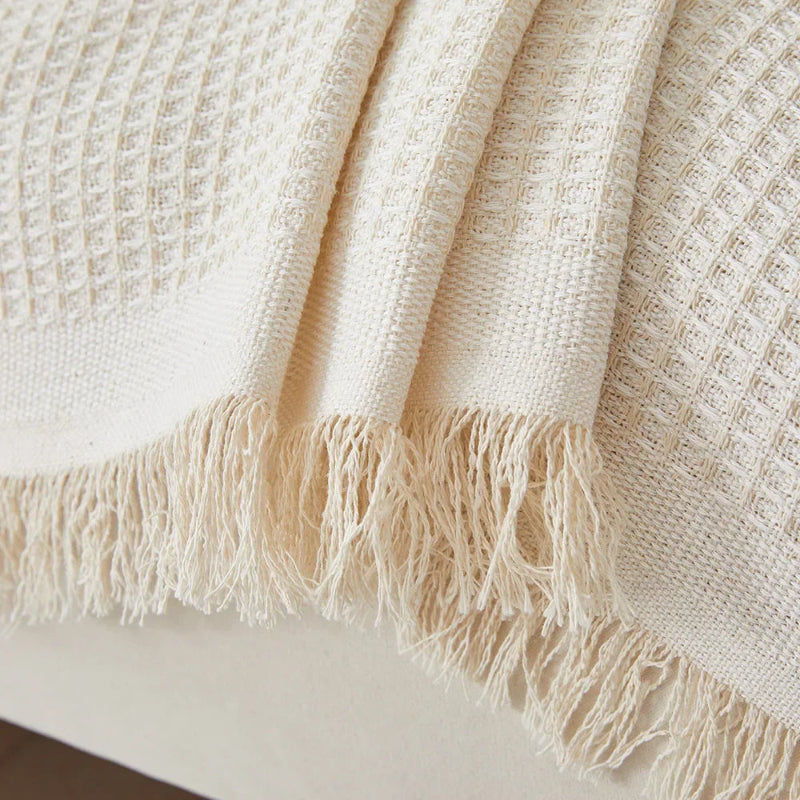 Breathable cotton sofa throw for stylish living spaces
