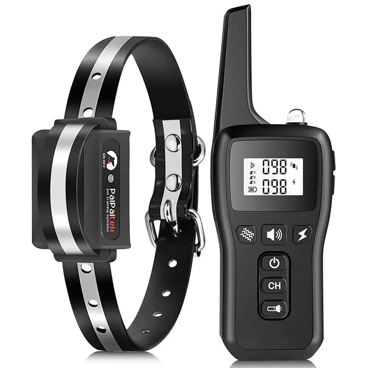 Waterproof dog training collar with remote control and anti-bark function