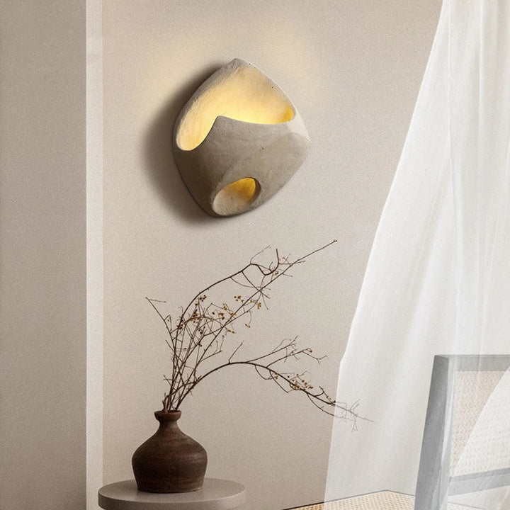 Minimalistische moderne LED-Wandleuchte im Wabi-Sabi-Stil für Wohnzimmer