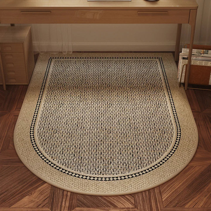 Non-slip carpet mat for desk areas in a modern design