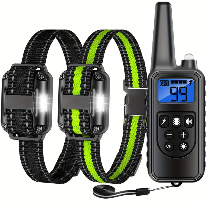 Waterproof dog training collar with remote control – LED, beep &amp; vibration modes