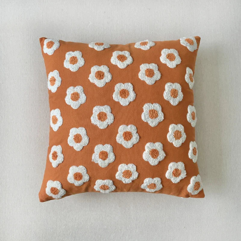 Kissenbezug Jacquard Mit Stickerei 45 x 45 cm