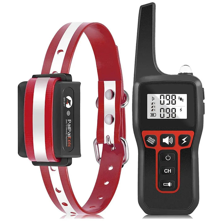 Waterproof dog training collar with remote control and anti-bark function