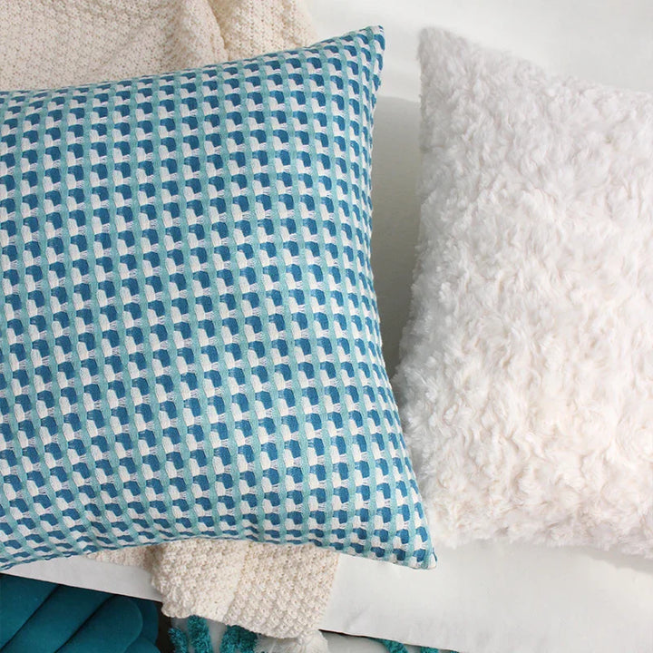 Kissenbezug für Couchkissen 45x45 cm mit modernem abstraktem Design und klarer Formensprache