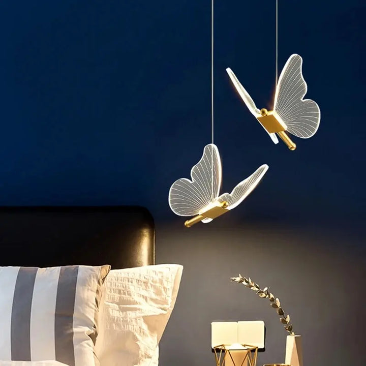 Playful butterfly pendant lamp with LED for stylish living spaces