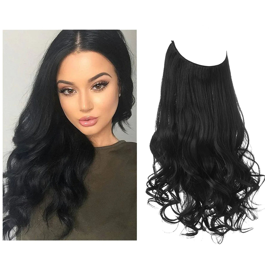 Real hair extensions with a natural color gradient