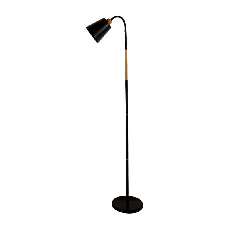 Minimalist floor lamp with iron base