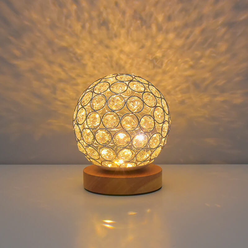 Crystal table lamp – Elegant design with USB charging &amp; color changing