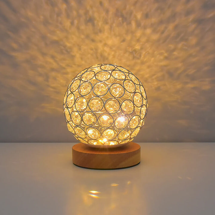 Crystal table lamp – Elegant design with USB charging &amp; color changing